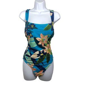 NWT Beach Betty Women's Floral Back Tie One Piece Swimsuit, XL